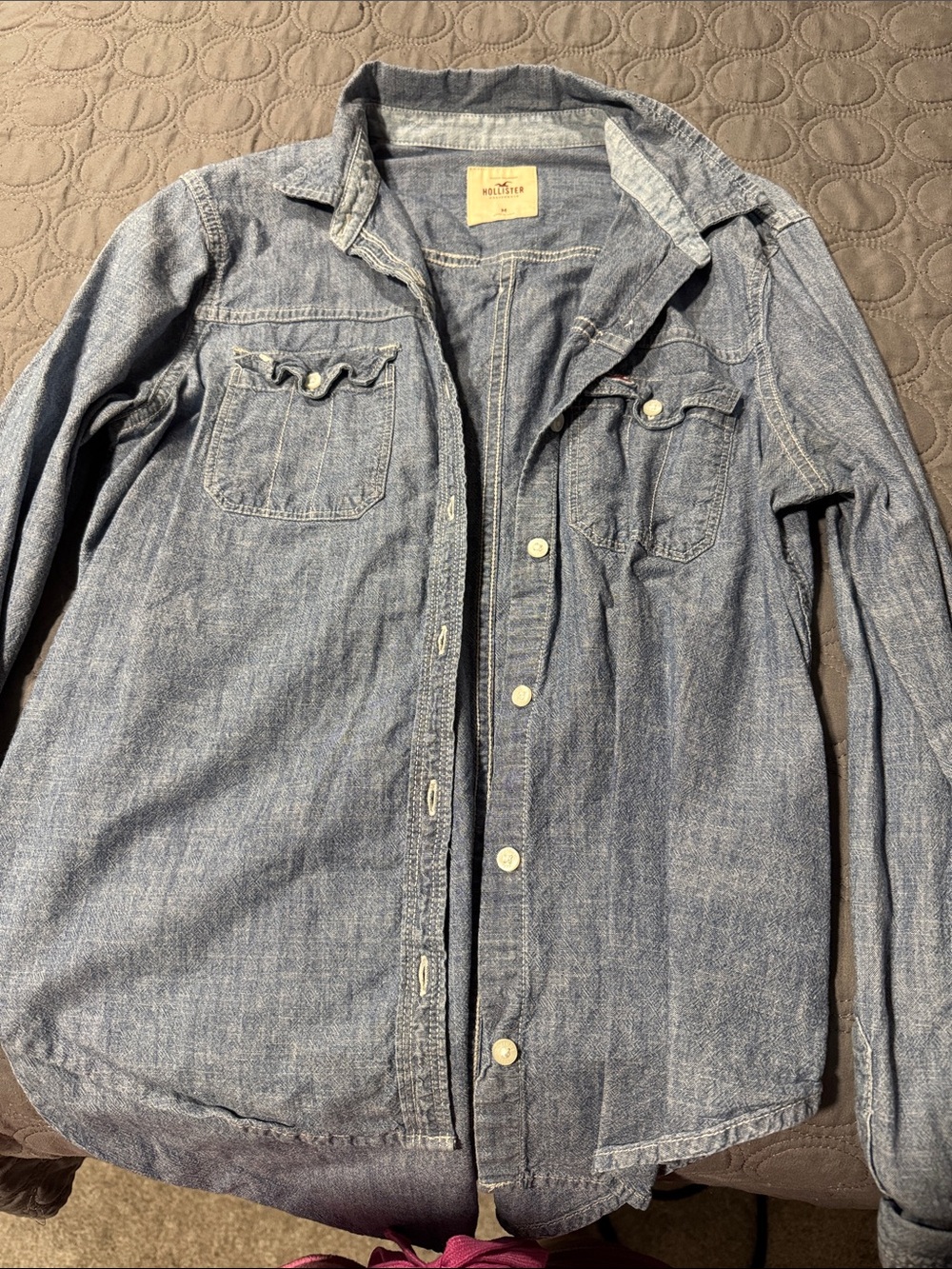 Hollister Light Blue Denim Button-Up shirt